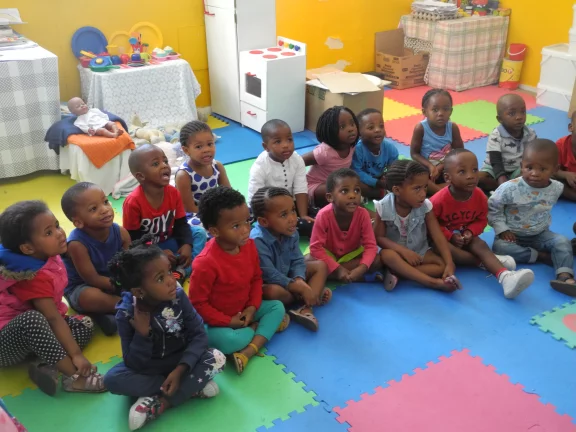 Dans l'école maternelle du township