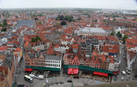 La place du Markt vue depuis le beffroi.