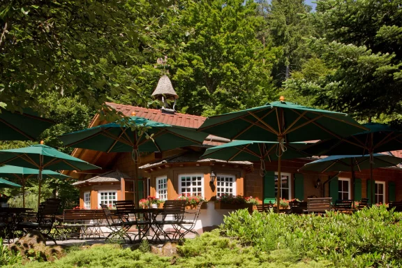 L'auberge de la Sattelei propose des haltes gourmandes aux randonneurs. Elle est gérée par le Bareiss. @Jérôme Mondières