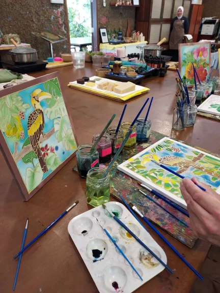 Atelier de peinture dans le Lab.