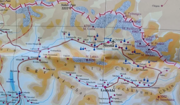 La région de Mestia en Haute-Svanétie, est située à la frontère russe.