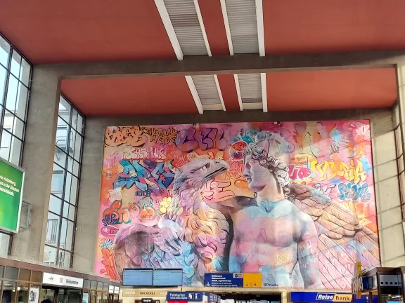 Dans la gare de Heidelberg.