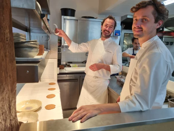 Romain Meder et son second, Nicolas Parage.