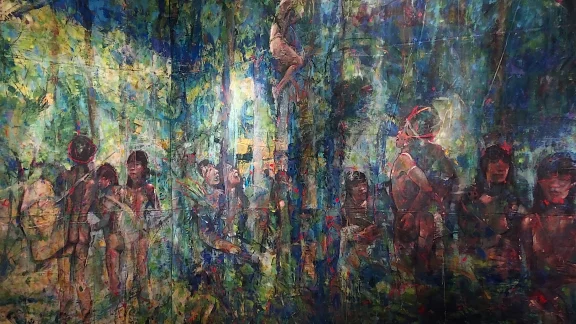 Les humains ne font qu'un avec leur environnement. Oeuvre de Dalava Duarte