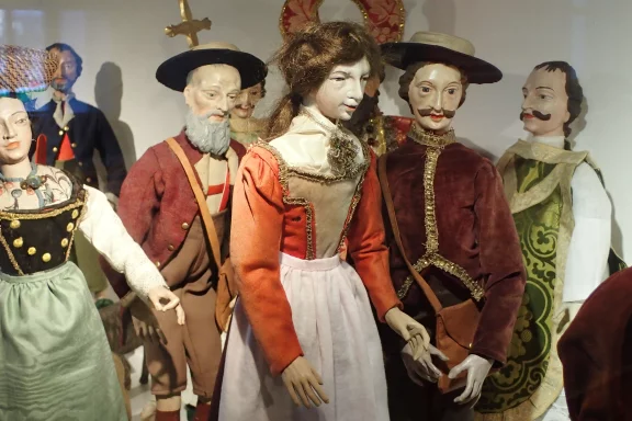 Chaque année, Franz Xaver Gruber a installé cette crèche de Noël du 18e siècle.