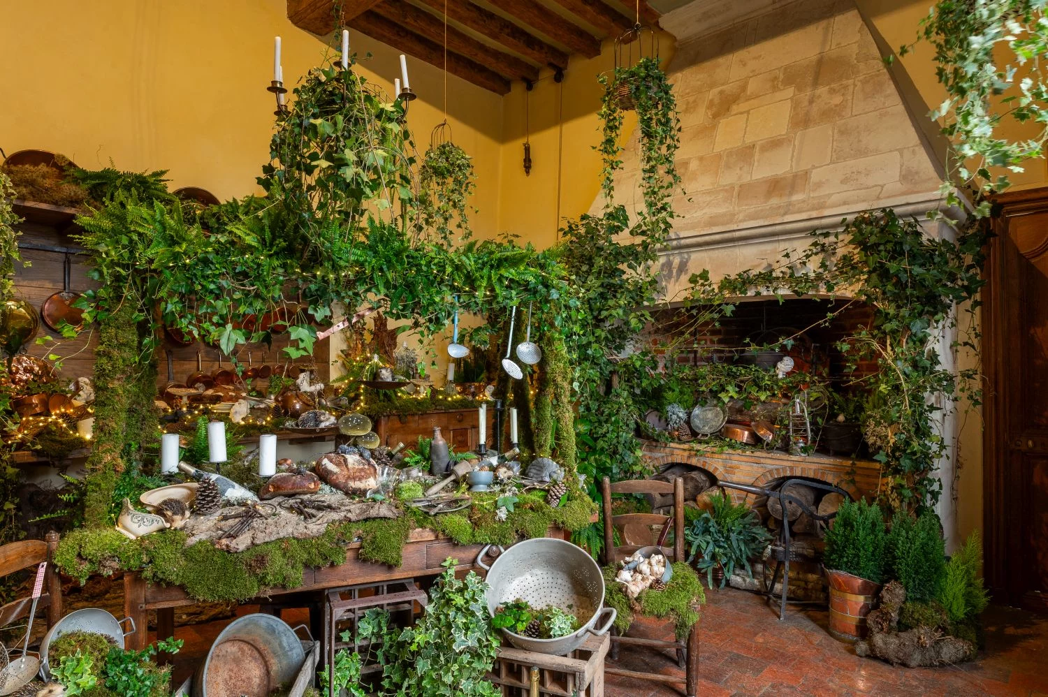 La nature s'épanouit dans les cuisines à Villandry ©ADT Touraine, photo JC-Coutand
