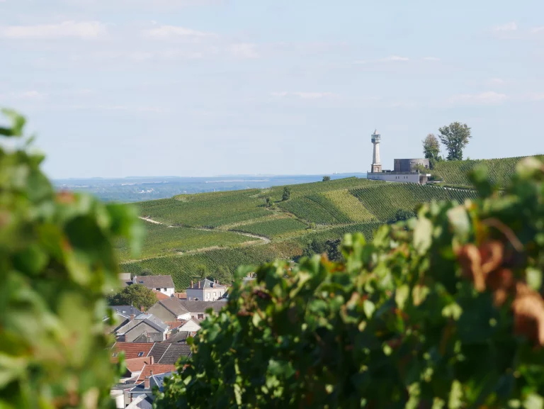 Le belvédère du phare de Verzenay offre un panorama exceptionnel sur le vignoble.
