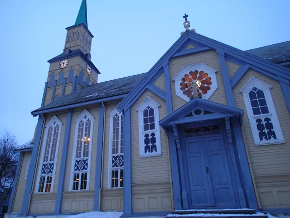 La cathédrale en bois de tromso.