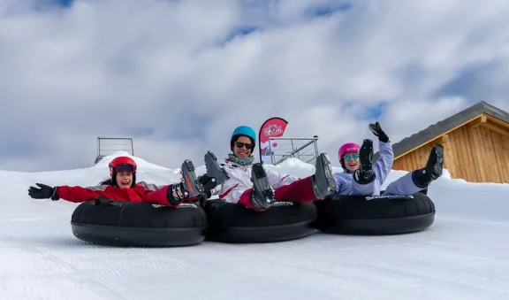 En bouée sur la neige !