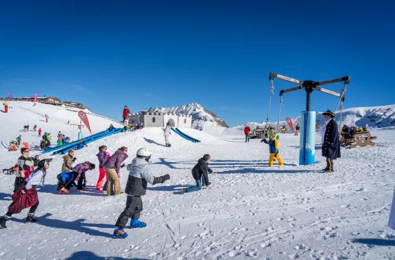 Animations dans la neige.