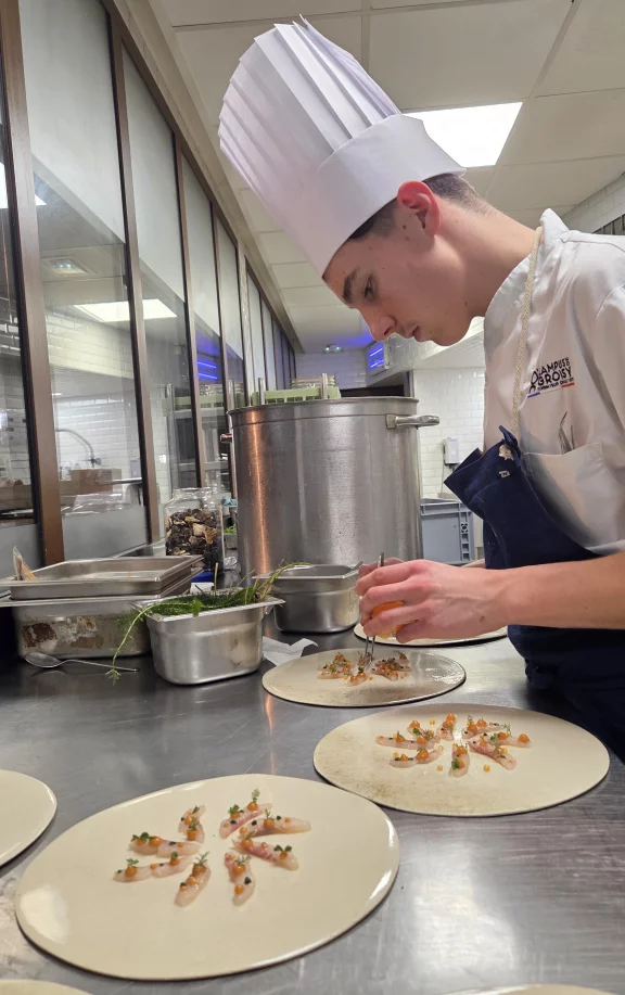 Préparation en cuisine.