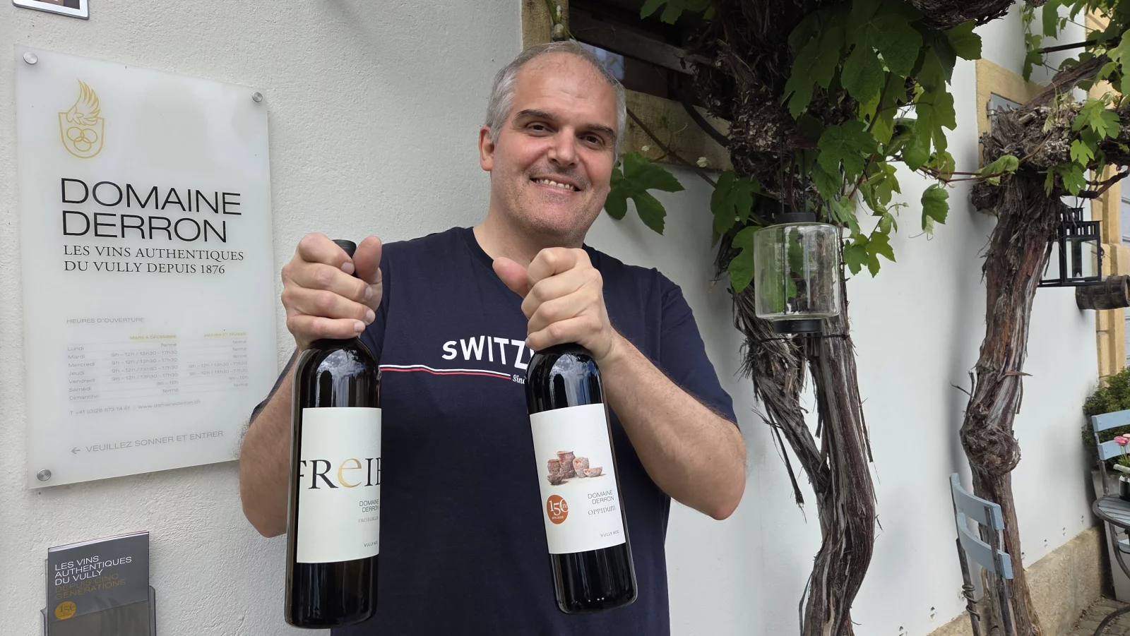 Christophe Derron, vigneron à Môtier-Vully (lire également dans le guide pratique)