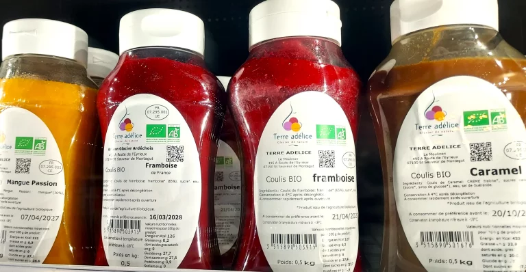 Terre adélice fabrique également ses coulis.