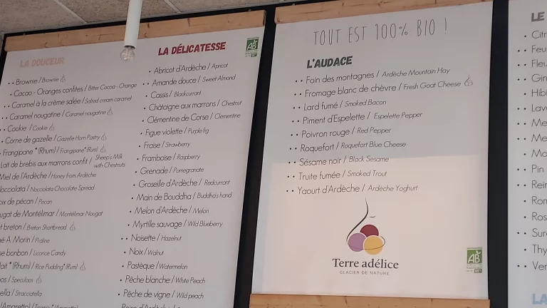 Il faut un peu de temps pour lire la carte des glaces