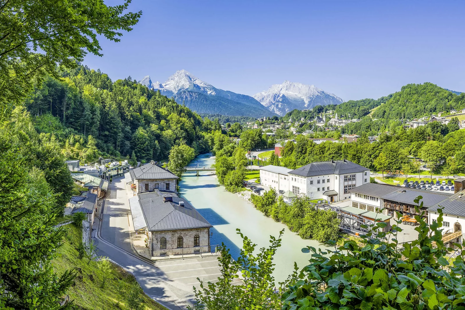 Le site de la mine de sel avec vue sur le Watzmann. © Salzbergwerk Berchtesgaden, Südwestdeutsche
Salzwerke AG