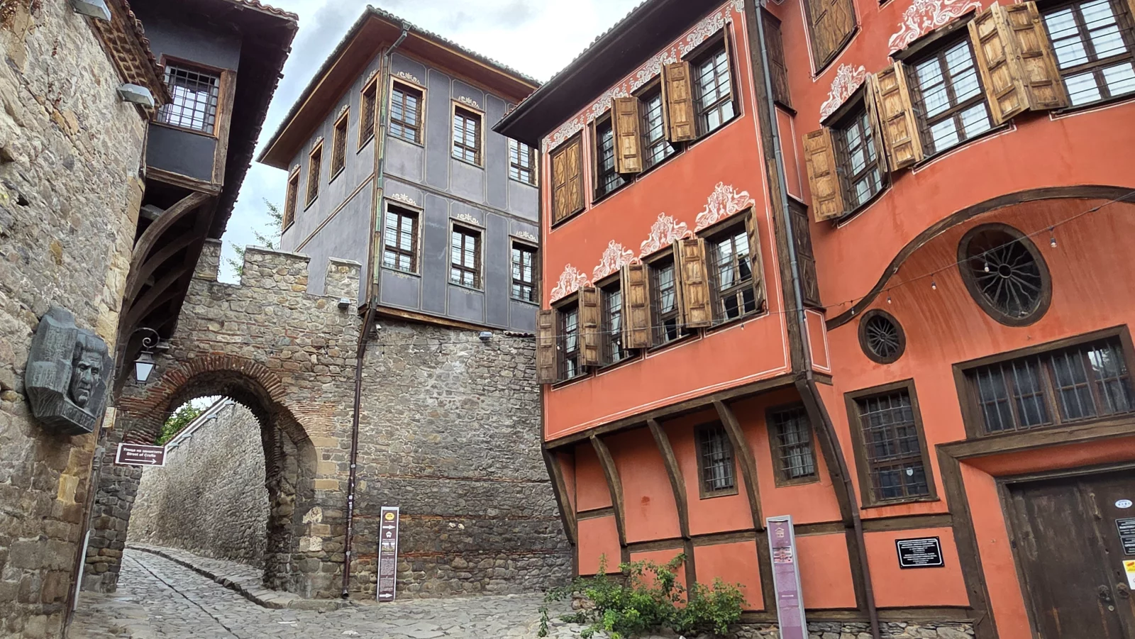 Maisons du renouveau national dans la vieille ville de Plovdiv.