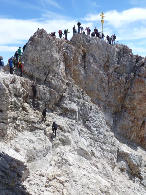 N'espérez pas être seul vouloir accéder au sommet de la Zugspitze