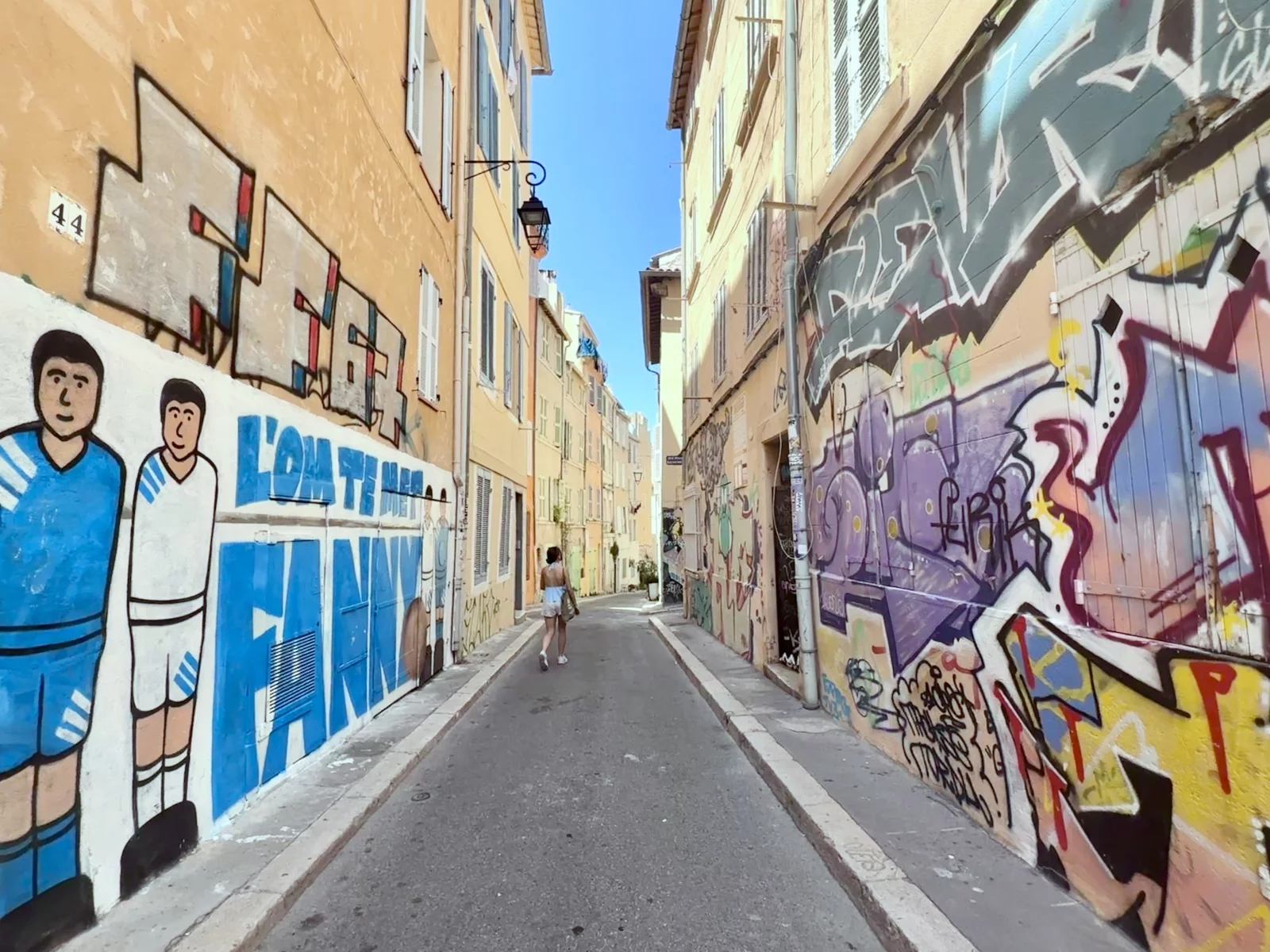 Street art sur les murs du Panier, le plus vieux quartier de Marseille