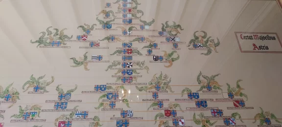 L'impressionnant arbre généalogique de la famille de Hurault des Vibraye.