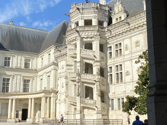 Blois. L'imposant escalier.