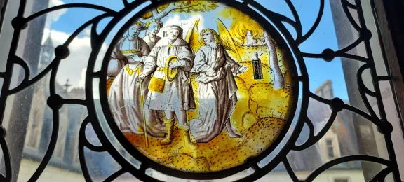 Vitrail dans le château de Chaumont-sur-Loire