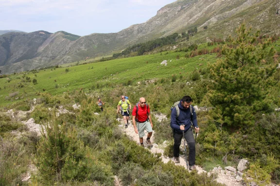 Randonnée dans les Alpes albanaises.