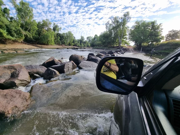 Traversée de rivière en 4X4.