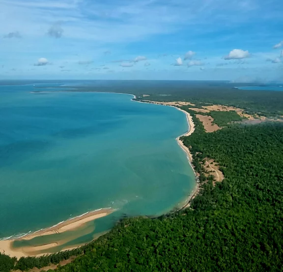 Vue aérienne de la côte de Cobourg.