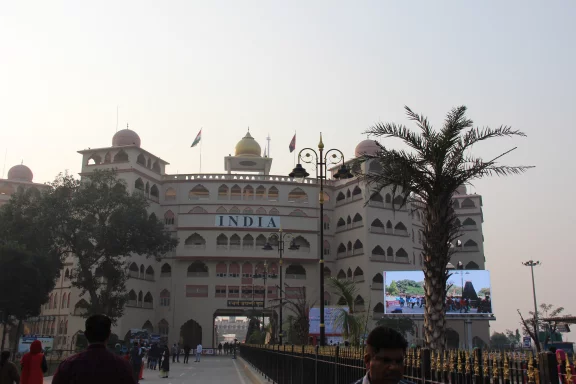 A Wagah, le poste frontière entre l'Inde et le Pakistan.
