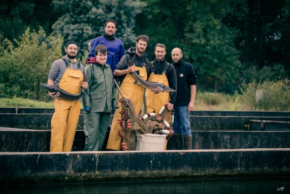 L'équipe de la partie pisciculture.