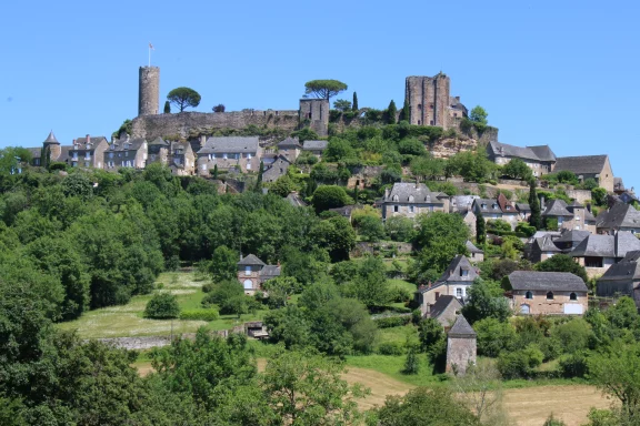 La cité médiévale d'Uzerche dominant La Vézère.