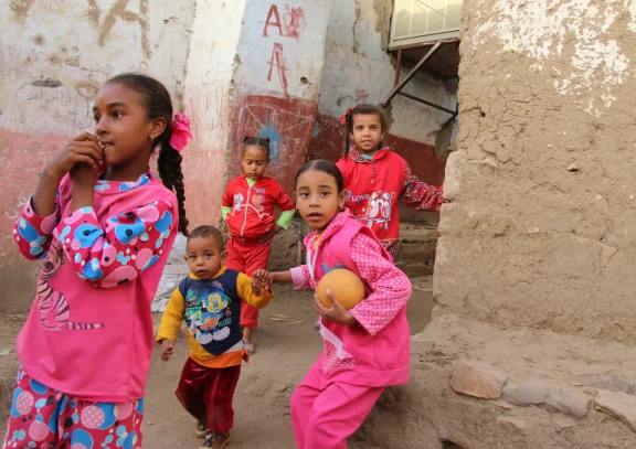 A Daraw, les enfants s'amusent.