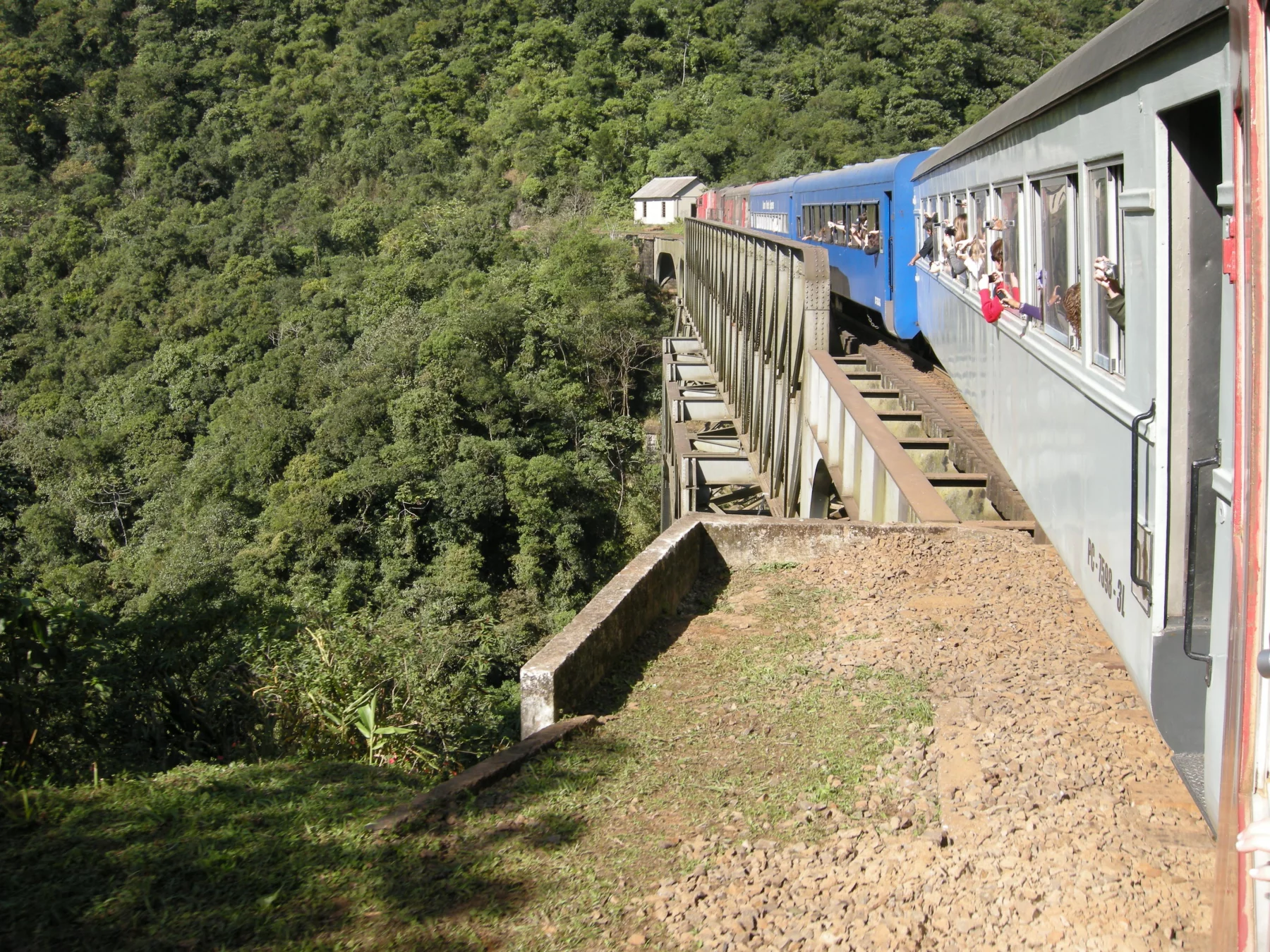 110 kms d'un parcours ferroviaire saisissant à travers la forêt primaire atlantique