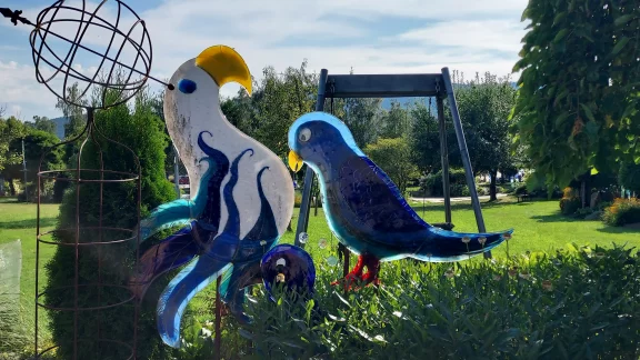 Dans le parc verrier à Arnbruck.