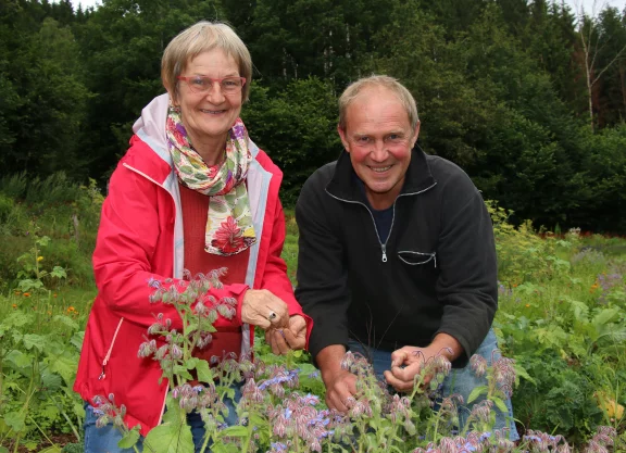Catherine Lesteven et Laurent Haltel, fondateur de la Ferme aux Herbes.
