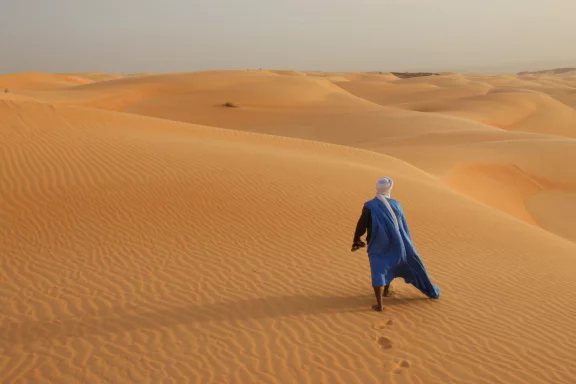 Les étendues infinies du désert mauritanien.