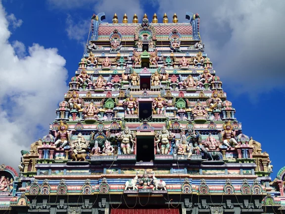 Mahé, un temple hindou.