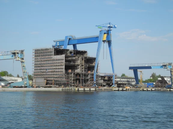 La Vistule, vers la péninsule de Westerplatte