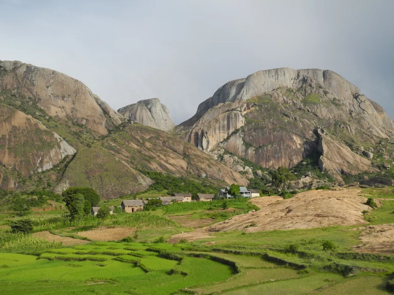 Dans la région d'Ambalavao, nature sauvage et domestiquée cohabitent en toute beauté.