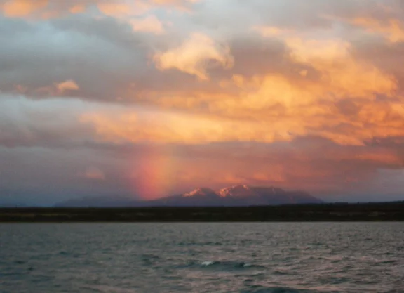 Soleil couchant sur le fjord